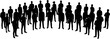 © Misho - Semi circle formation silhouette featuring multiple standing figures