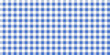 © Darina - Vichy seamless pattern in blue color. Gingham fabric texture, checkered background, vintage summer print for textiles, picnic tablecloth, clothing, shirt, plaid design, wrapping paper, fabric.