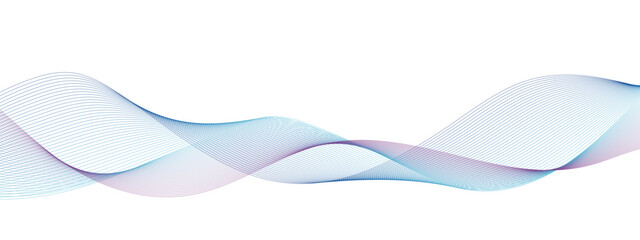 Poster - Abstract colorful lines background. Blending gradient colors. Digital frequency track equalizer. Line art. Vector illustration.