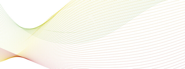 Poster - Abstract modern colorful wavy stylized blend liens on white background. Blending gradient colors. Digital frequency track equalizer. 