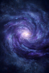 Wall Mural - Majestic spiral galaxy unveils its cosmic beauty with swirling nebulae and stardust in the vast expanse of space.