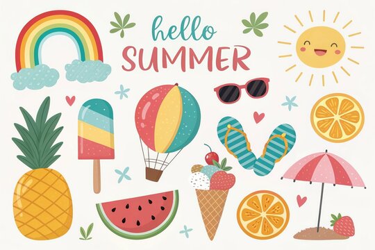 Dive into Summer The Art of Vibrant Illustrations