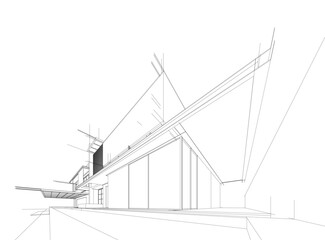 Canvas Print - architecture building. design background vector illustration