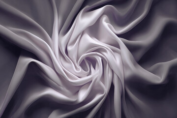 Aufkleber - Smooth monochrome folds of soft fabric swirl in abstract pattern, creating gentle, elegant visual identity with calming, sophisticated mood