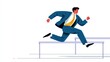 © Renof - Businessman hurdles obstacles