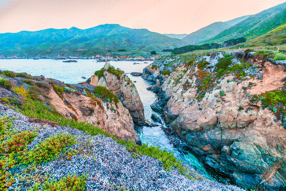 Scenic coastal view at Garrapata State Park near Big Sur, California ...