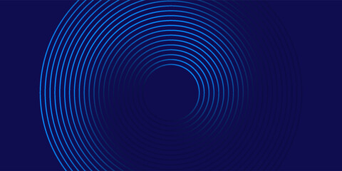 Aufkleber - Bright blue dynamic abstract vector background with diagonal lines. 3d cover of business presentation banner for sale event night party. Fast moving soft circle wave line stripe decoration