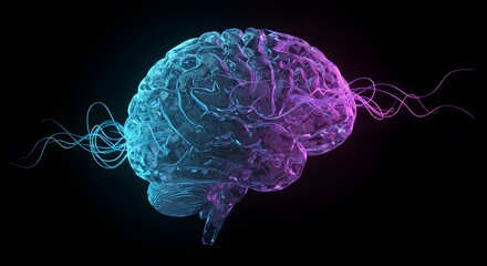 Poster - Visualize the intricate connections and electrical impulses that power the human brain a complex network of neural activity and cognitive function