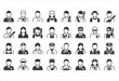 © Razzaque - Diverse Careers and Professions Represented by Simple Silhouette Icons Displaying a Range of Professional Roles and Occupations