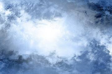 Aufkleber - Blue foggy textured background, layered glass effect with desaturated colors, evokes sense of calm and subtle anxiety, perfect for abstract or atmospheric design projects