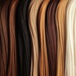 © สมชัย ้พาลแก้ว - Closeup Texture of A Collection of Different Colors of Pre Bonded Straight Stick Nail Tip (U tip fusion) Human Hair Extensions