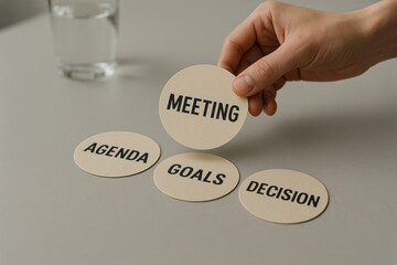 Poster - Strategic planning involves setting goals and making decisions during a meeting to guide project agendas efficiently