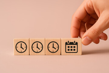 Poster - Organizing time and scheduling effectively is essential for improving workflow and managing deadlines in business processes