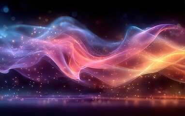 Leinwandbilder - Colorful smoke waves abstract aurora