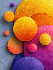 Leinwandbilder - Colorful abstract background with circles