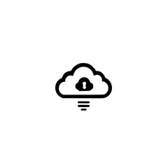Poster - Cloud Icon with Key Symbol for Secure Cloud Storage and Data Protection Technology Design