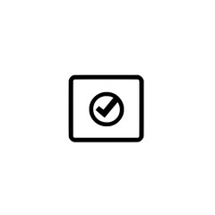 Poster - Check Mark Inside Box Icon Representing Selection Approval Task Completion and Confirmation Symbol