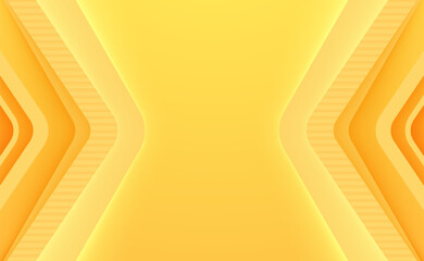 Poster - Golden Abstract Wave Background with Yellow Gradient and Curved Lines Design