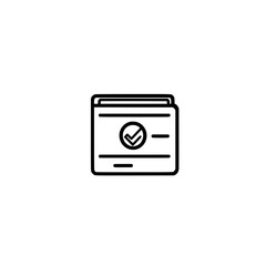 Poster - Checked Folder Icon for File Confirmation Document Approval and Task Completion Illustration