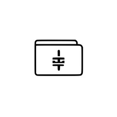 Poster - Folder Icon with Puzzle Piece Symbol for Data Integration and Modular File Management Design Concept