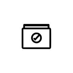 Poster - Folder Icon with Check Mark Symbol Representing Verified Files Approved Documents and Completed Tasks