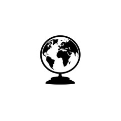 Poster - Globe Icon Representing World Map Global Network International Connection and Earth Symbol