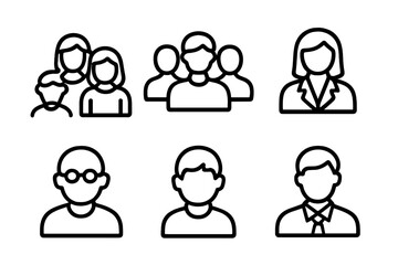 Poster - Business and community icons vector illustration for design projects