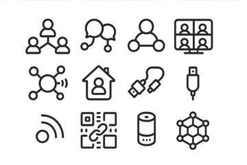 Poster - Technology icons vector illustration for digital communication and connectivity design