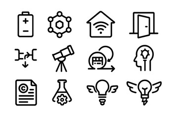 Poster - Technology and innovation icon set vector illustration for digital design and concepts