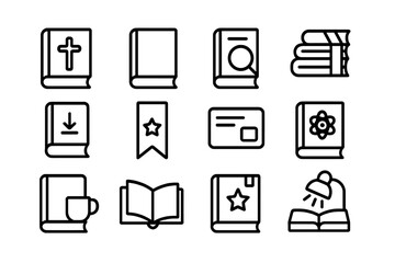 Poster - Collection of education and literature icons vector illustration for library and academic design