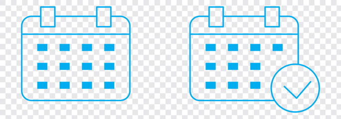 Poster - calendar icon, calendar line art - simple line art of calendar, perfect for calendar logos and icons