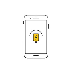 Poster - A smart phone with charging icon illustration.