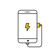 Poster - Smartphone is charging, symbol of modern technology.