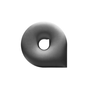 Abstract Monochromatic At sign. Noisy Edgy Geometric Shapes with gradient