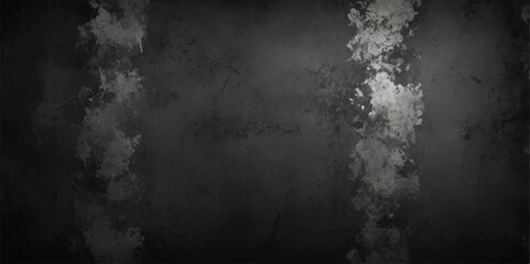Poster - Grunge metal background featuring abstract black and white paint with a textured splash of cold, frozen water