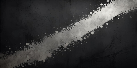 Poster - Grunge metal background featuring abstract black and white paint with a textured splash of cold, frozen water