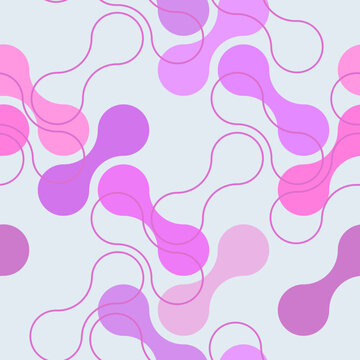 Vector - abstract circles seamless pattern, colored template.