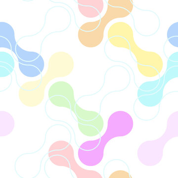 Vector - abstract circles seamless pattern, colored template.