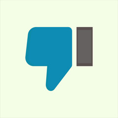 Poster - Illustration of a Dislike icon. icon related to design elements. suitable for web site, app, user interfaces,element, printable etc. flat icon style. simple vector design editable