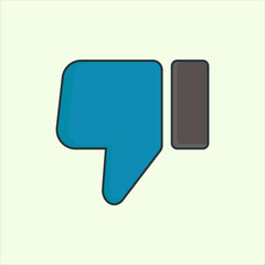 Poster - Illustration of a Dislike icon. icon related to design elements. suitable for web site, app, user interfaces,element, printable etc. flat icon style. simple vector design editable