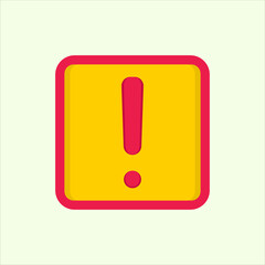 Poster - Illustration of a warning icon. icon related to design elements. suitable for web site, app, user interfaces,element, printable etc. flat icon style. simple vector design editable