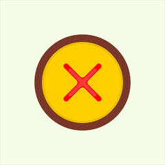 Poster - Illustration of a error icon. icon related to design elements. suitable for web site, app, user interfaces,element, printable etc. flat icon style. simple vector design editable