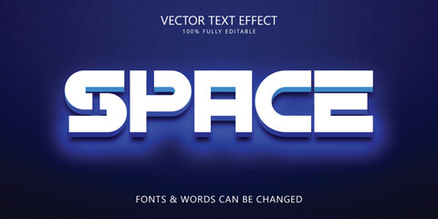 Wall Mural - Space editable text effect, Futuristic style