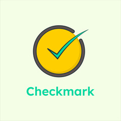 Poster - Illustration of a Checkmark icon. icon related to design elements. suitable for web site, app, user interfaces,element, printable etc. flat icon style. simple vector design editable