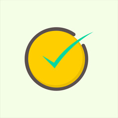 Poster - Illustration of a Checkmark icon. icon related to design elements. suitable for web site, app, user interfaces,element, printable etc. flat icon style. simple vector design editable