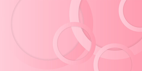 Poster - Overlapping pink circles in a simple abstract design suitable for backgrounds