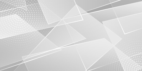 Poster - Abstract gray geometric design suitable for tech background, vector