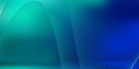 Poster - Studio space with blue-green gradation, abstract background pattern