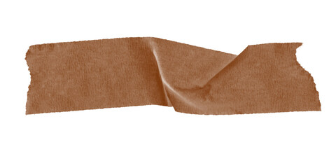 Poster - A brown irregular shape on a black background with a rough edge and a horizontal orientation