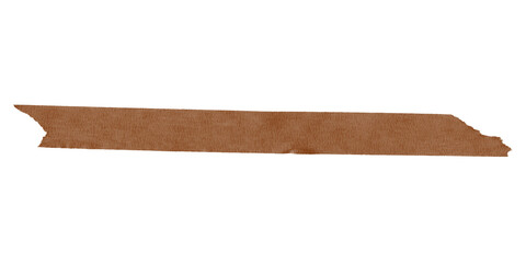 Poster - A brown rectangular shape with irregular edges on a solid black background in a horizontal view